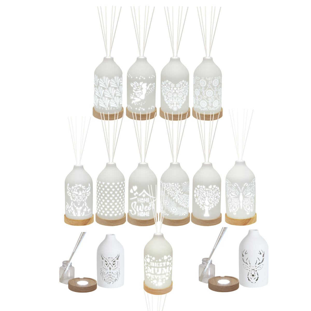 Aroma LED Ceramic Reed Diffuser - Various Designs – Crusader Gifts