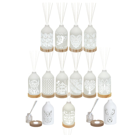 Aroma LED Ceramic Reed Diffuser - Various Designs