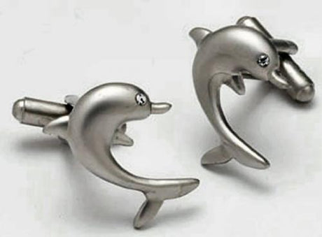 Dolphin with Crystal Eye Cufflinks