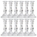 Woodside Home Living Clear Swirl Glass Candle Holders - Various Sets