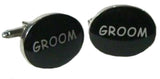 Black & Silver Male Wedding Cufflinks - Groom
