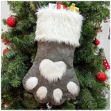 Woodside Home Living Pet Paw Christmas Stockings - Personalised - Various Colours