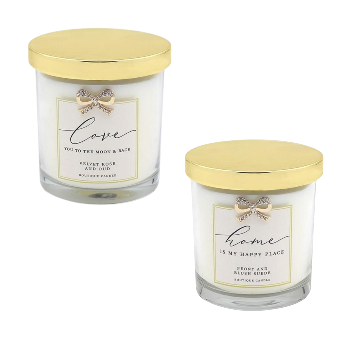 Boutique Jar Candle with  Bow Embellishment - Sentiment Gift Idea Family Friend