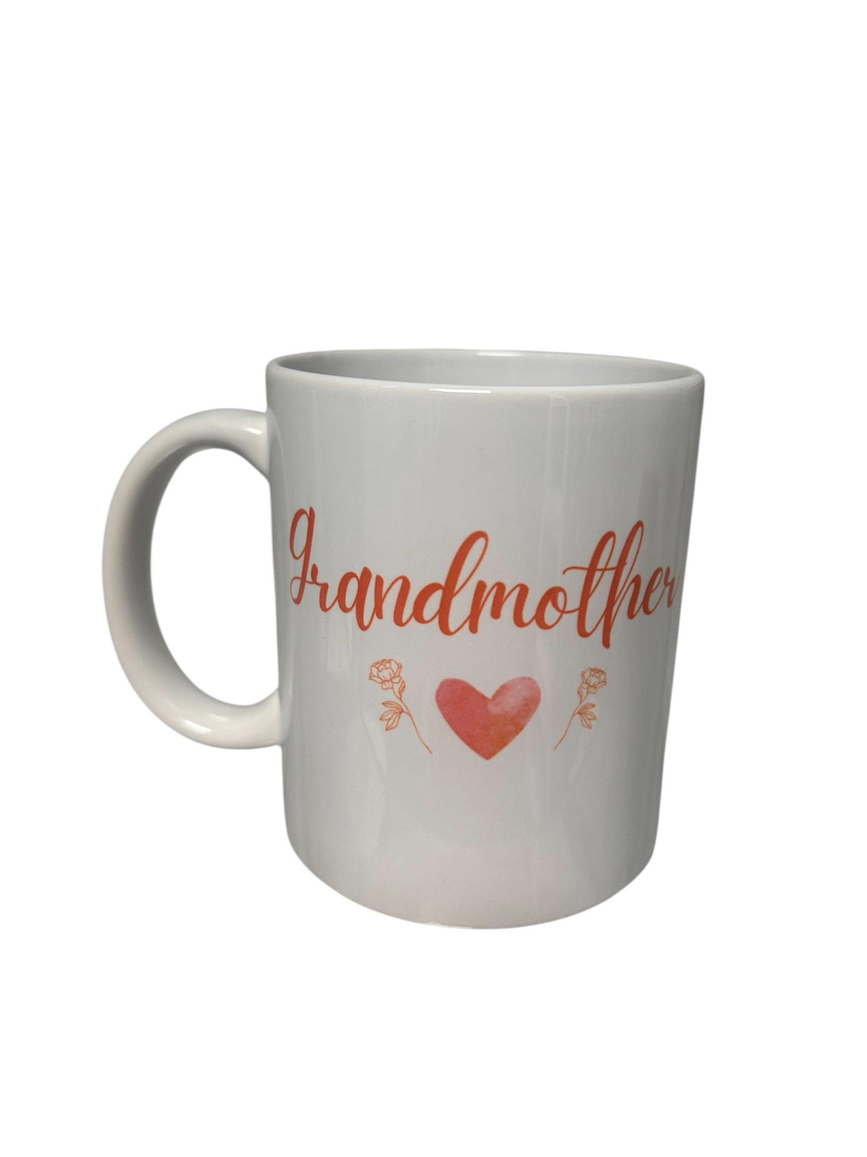 Heart & Flowers Design Mugs - Orange