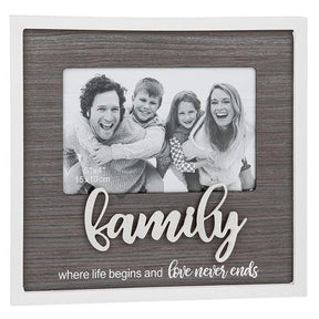 Stylish Script Photo Frame 6x4" - Family