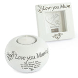 Said with Sentiment Candle Holder & Frame - Love You Mum