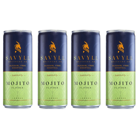 Savyll Alcohol Free Cocktail - Mojito Drink Flavour Drink (4 Pack)