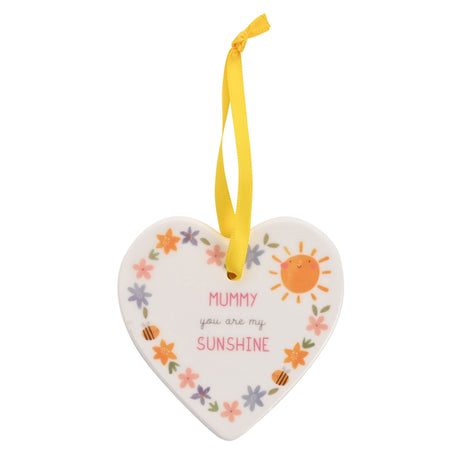 Love Life Ceramic Mummy Heart Hanging Plaque