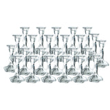 Woodside Home Living Hexagon Base Clear Glass Candle Holders - Various Sets