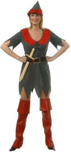 Sexy Robin Hood Peter Pan Fancy Dress Costume Size 10-12