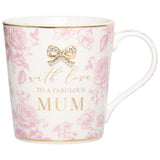 Fine China Mug with Bow embellishment - mum