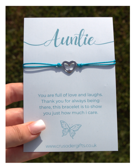 Auntie Keepsake Bracelet LetterBox Friendly Gift