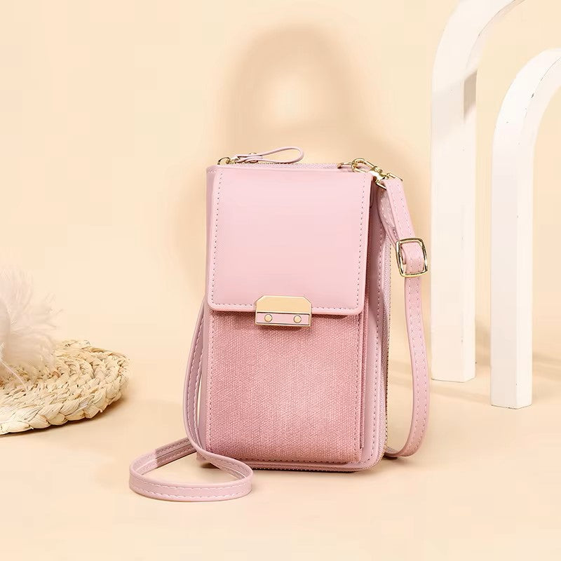 Ladies Cross Body Mobile Phone Bag - Various Colours