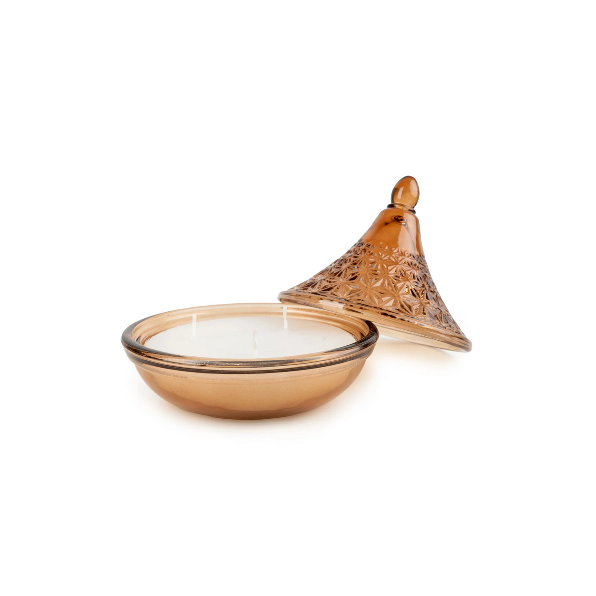 Candlelight Embossed Tagine Glass Candle