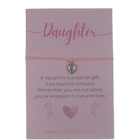 Woodside Home Living Keepsake Letterbox Bracelet - Daughter Pink