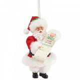Possible Dreams Santa Hanging Ornament - Nice Until Proven Naughty
