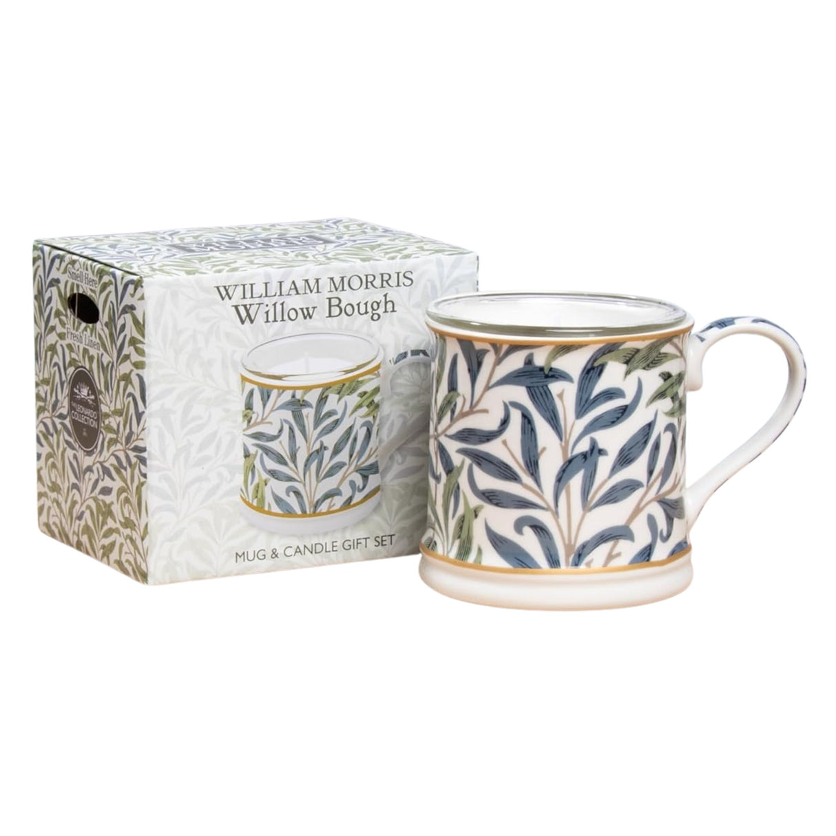 William Morris Mug with Candle Set - Willow Bough