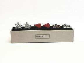 Cyclist Cufflinks 3 Pair Gift Set
