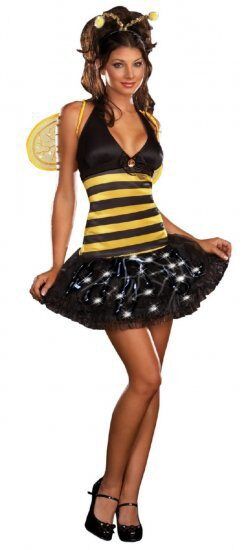 Bee Delightful Dreamgirl Light Up Costume Size 10-12