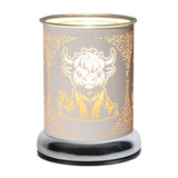 Aroma Electric Wax Melt Burner Touch - White & Gold Highland Cow