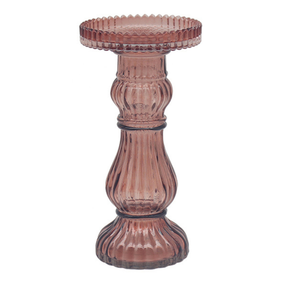 Bronze Glass Candle Holders 10x19cm - Various Sets