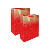 Red Star Ombre Gift Bag - Various Sizes
