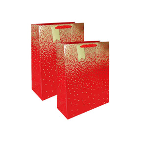 Red Star Ombre Gift Bag - Various Sizes