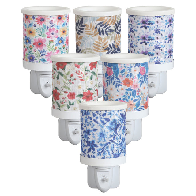 Aroma Electric Plug In Wax Melter Floral Design - Various Colours