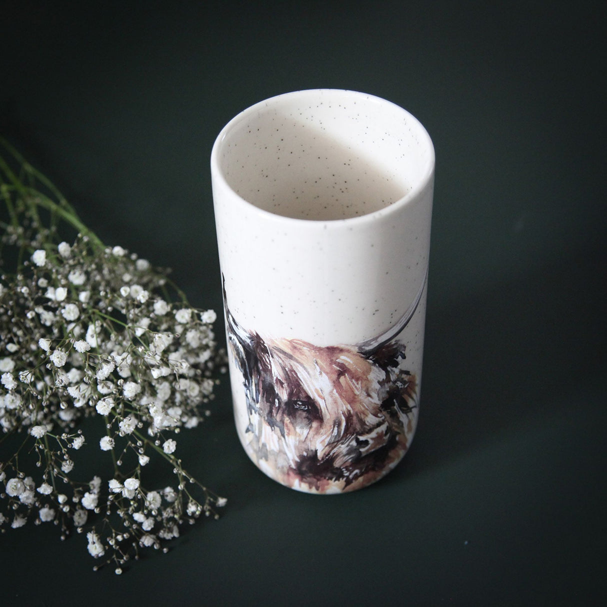 Meg Hawkins Ceramic Vase 20cm - Highland Cow