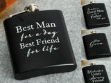 Amore Wedding Day Hipflask - Various Designs Father Groom Usher