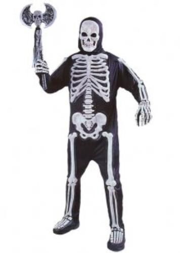 Skeleton All In One Fancy Dress Costume Size XL