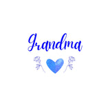 Personalised Mugs Heart & Flowers Mug & Coaster Sets - Blue