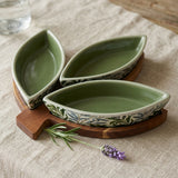 William Morris 3 Leaf Snack Dishes & Tray Set - Willow Bough