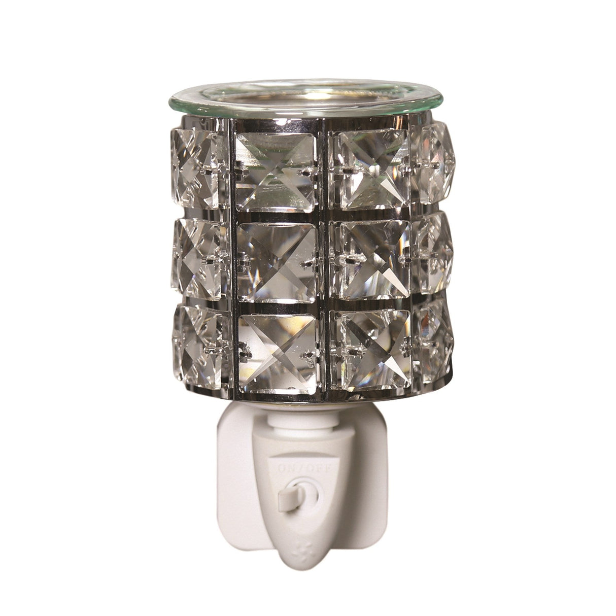 Aroma Wax Melt Burner Plug In - Metal & Crystal