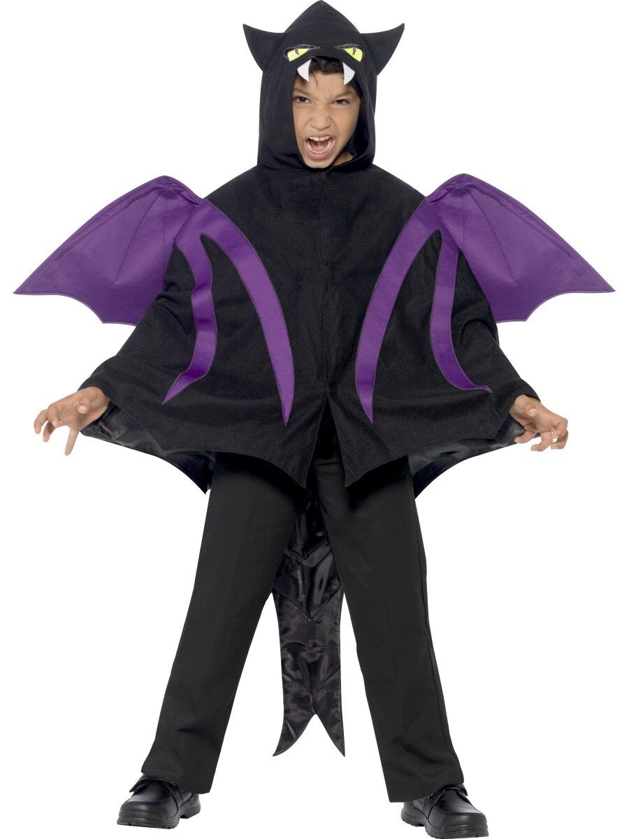 Childs Hooded Creature Cape Fancy Dress Costume Age 7-12 Years