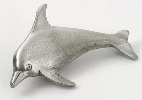 English Pewter Dolphin Tie Pin or Lapel Badge