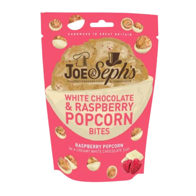 Joe & Seph's Popcorn Bites Impulse Pack 27g - White Chocolate & Raspberry