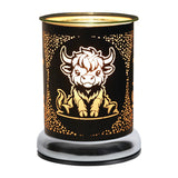 Aroma Electric Wax Melt Burner Touch - Black & Gold Highland Cow