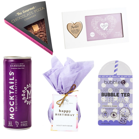 Auntie - Women's Girl's Purple Birthday Gift Treat Box