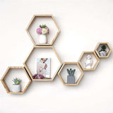 Woodside Home Living Honeycomb Hexagon Shelves - Set of 6 LW