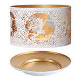 Aroma Jar Candle Metal Silhouette Shade & Tray Set Fairy Design - Various Colours	