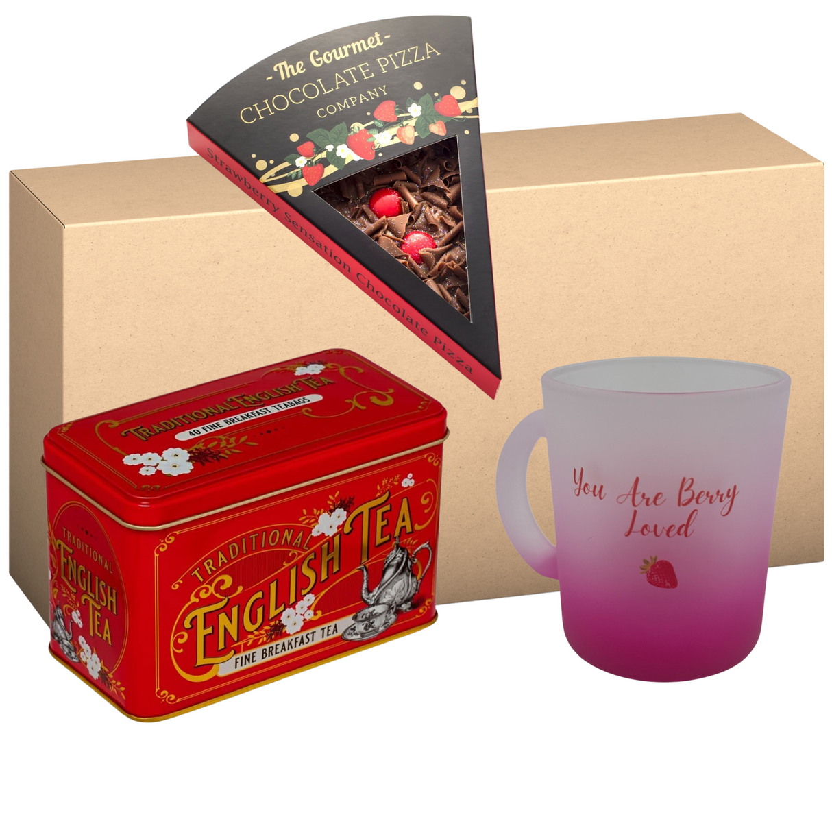 You Are Berry Loved Gift Set With Mug Chocolate Pizza And English Tea