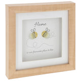 Pebble Glass Square Plaque - Home