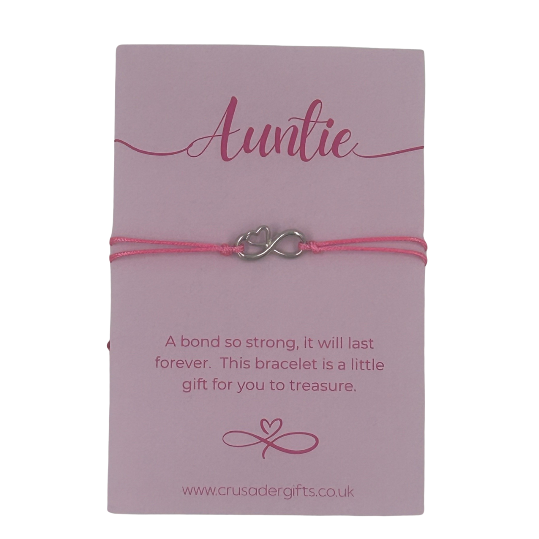 Woodside Home Living Keepsake Letterbox Bracelet - Auntie Pink