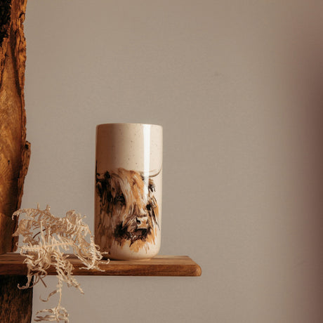 Meg Hawkins Ceramic Vase 20cm - Highland Cow