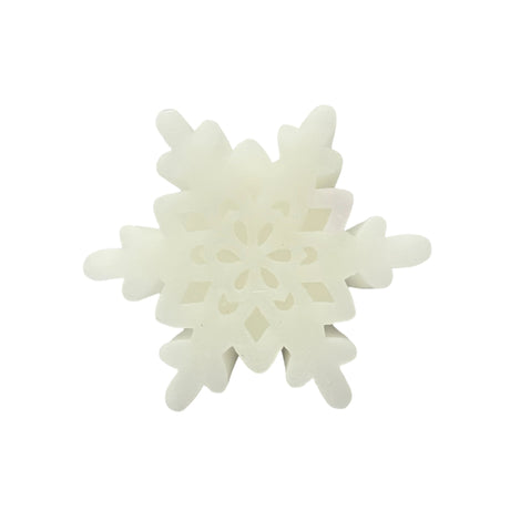Christmas Silver Sparkle Snowflake LED Candle