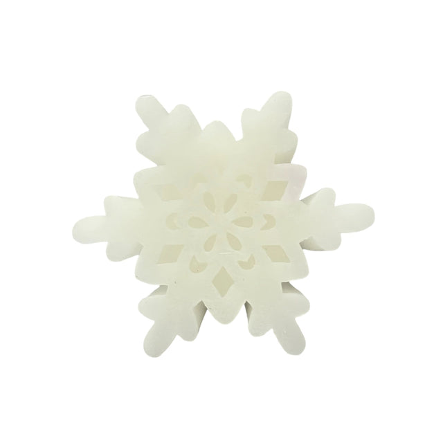 Christmas Silver Sparkle Snowflake LED Candle