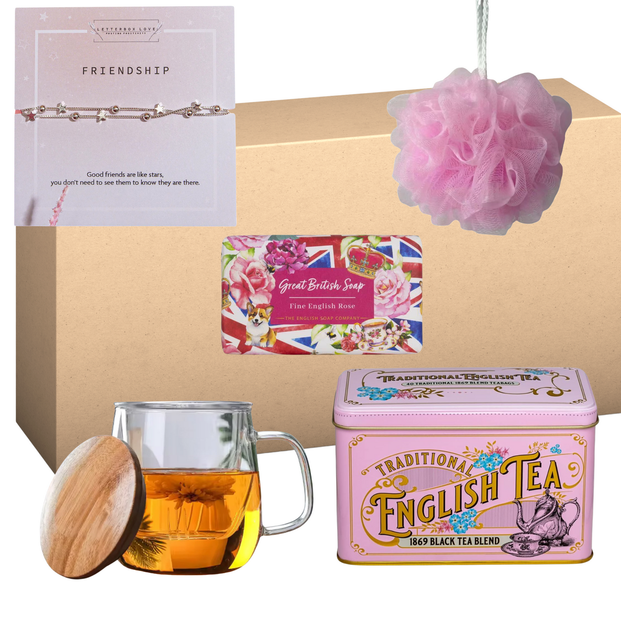 Friendship Mug & Tea Pink Friend Gift Treat Box