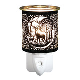 Aroma Electric Wax Melt Burner Plug In - Black & Gold Deer