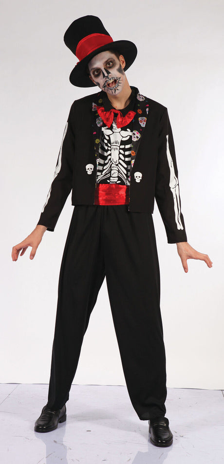 Day of the Dead Bone Costume M-L